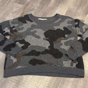 one grey day grey camo sweater